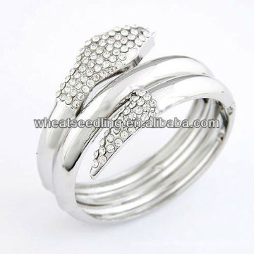 Aleación de oro blanco plateado serpiente big brazalete 10101838